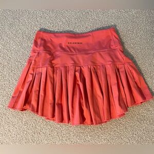 Gold Hinge Pleated Active Skirt